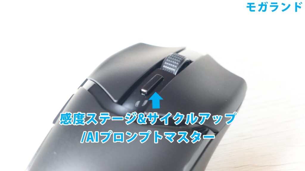 感度ステージ&サイクルアップ/AIプロンプロマスターボタン