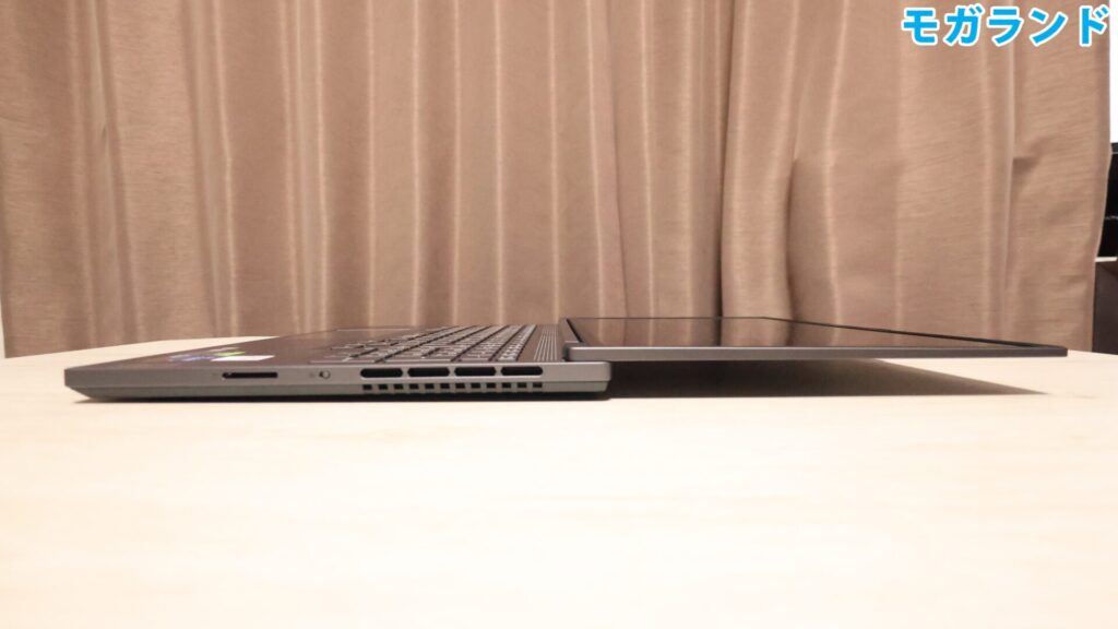 天板は180°まで開く