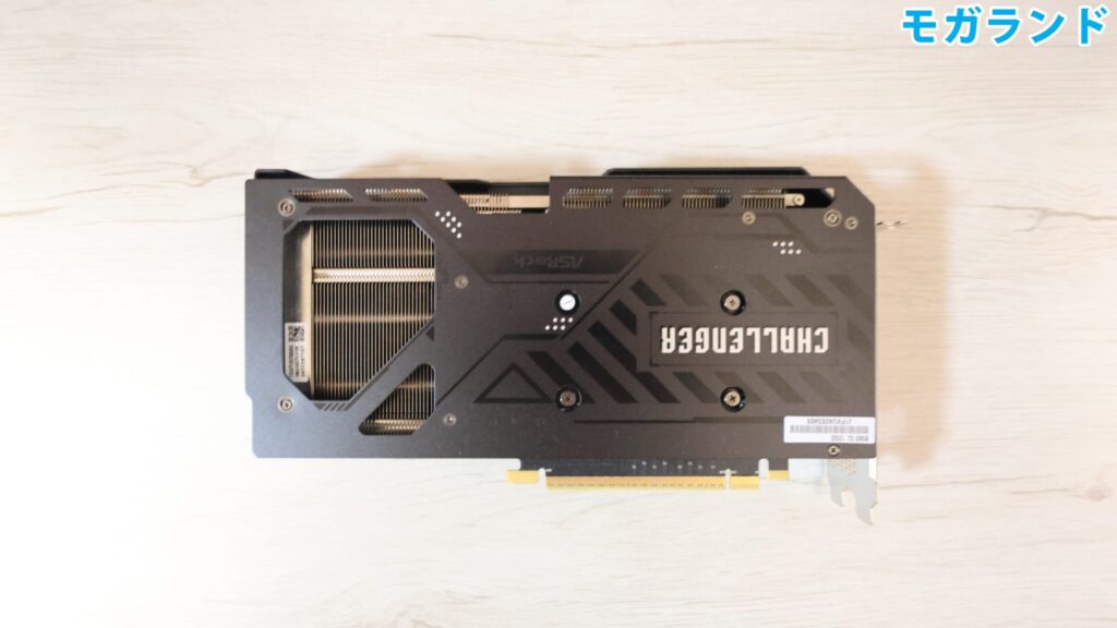 Asrock Intel Arc B580 Challenger 12GB OC（裏）